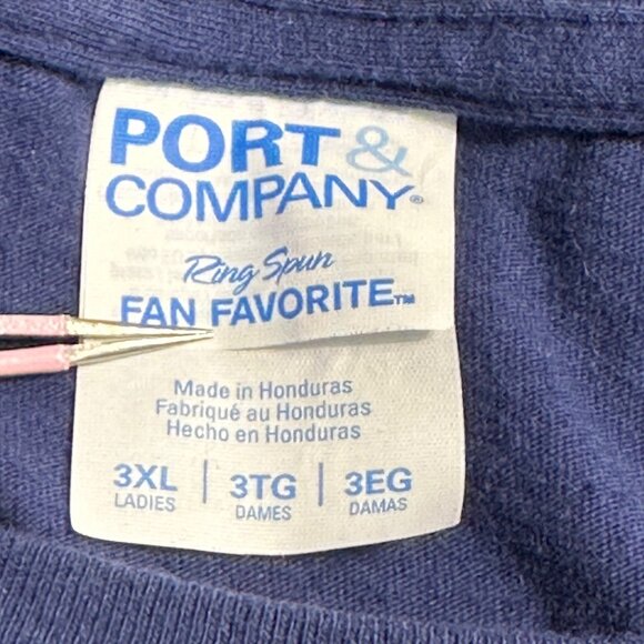 Port & Company Ladies 3XL Navy "Elf Surveillance Team" Graphic T-Shirt - Picture 3 of 7